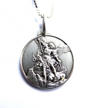 Sølv medaljong med St Michael til barn og ungdom