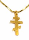 Lite Ortodoks Andreas kors i 24karat gullforgylt Sterling sølv-(S)  thumbnail