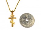  Lite Ortodoks Andreas kors i 24karat gullforgylt Sterling sølv-(S)  thumbnail