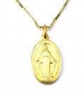 Vakker tradisjonell Mirakelmedaljong i 14karat gullforgylt sølv (2,1cm) thumbnail