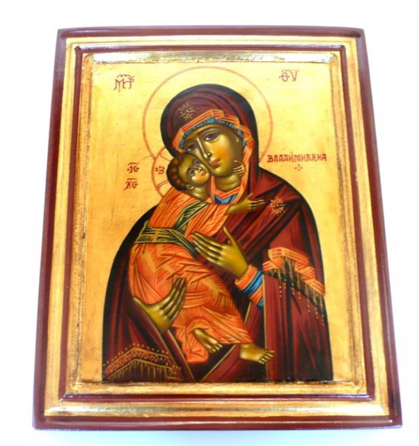 Håndmalt Madonna ikon